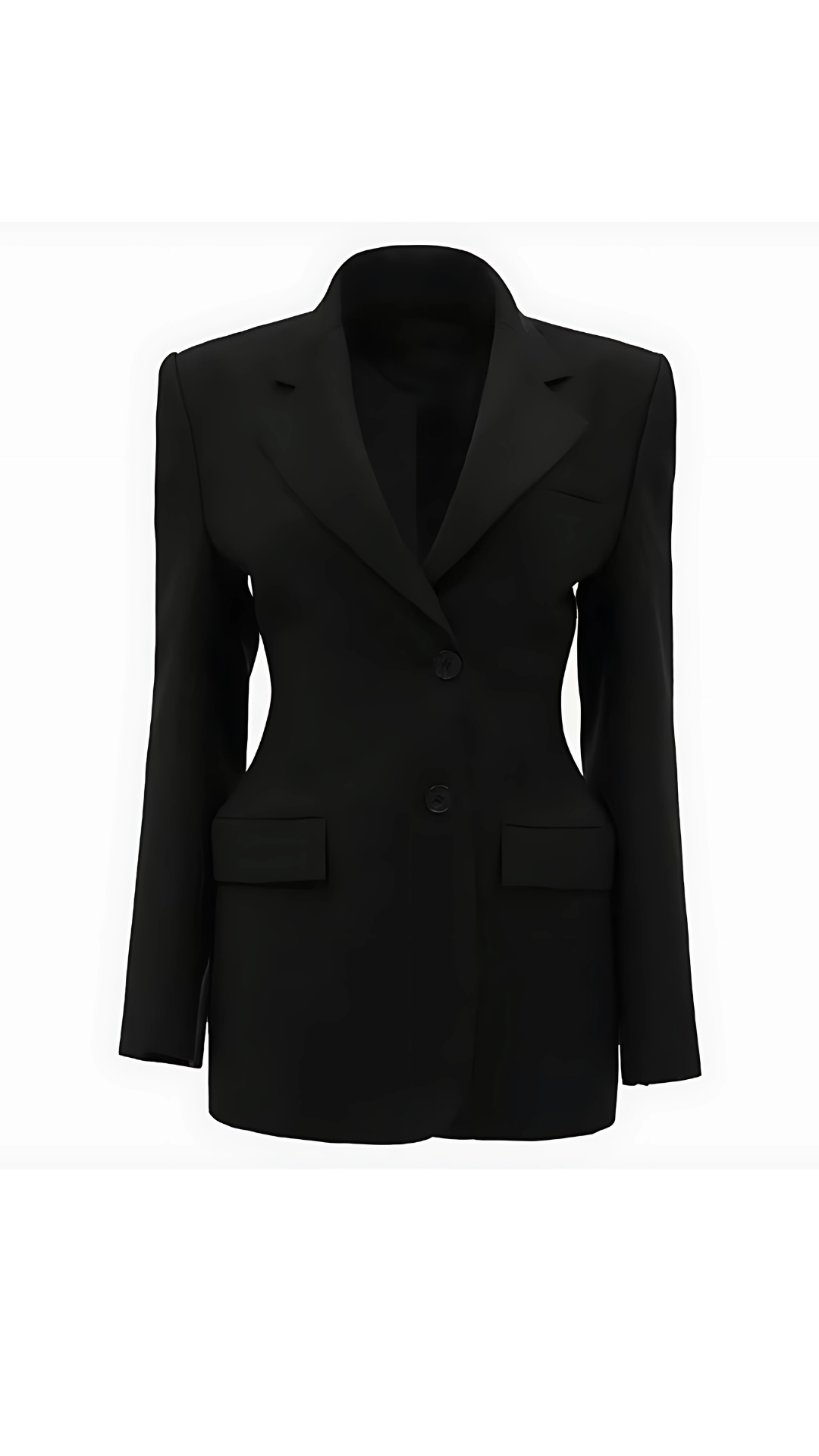 Eleganter Damen-Blazer mit Revers, schmalen Schulterpolstern und vollen Ärmeln – Perfekt für Office & Street Style