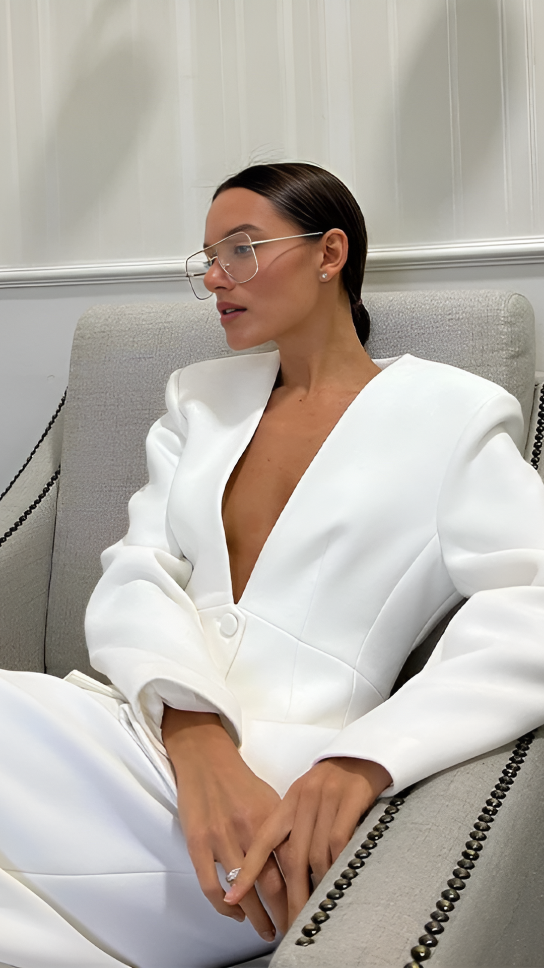 Hosen Set Eleganz- Blazer und weite Hose